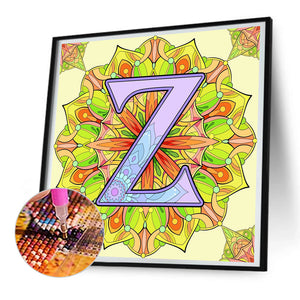 Mandala Letter Z 30*30CM Full Round Drill Diamond Painting