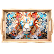Load image into Gallery viewer, Diamond Painting Decorative Trays with Handle Coffee Table Tray for Serving Food

