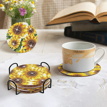 Load image into Gallery viewer, 8PCS Wood Special Shape Diamond Painting Coasters Kits (Sunflowers)
