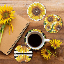 Load image into Gallery viewer, 8PCS Wood Special Shape Diamond Painting Coasters Kits (Sunflowers)
