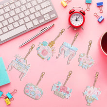 Load image into Gallery viewer, 7PCS Double Sided Special Shape Diamond Painting Keychain (Everyday Things)
