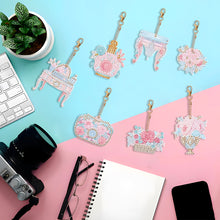 Load image into Gallery viewer, 7PCS Double Sided Special Shape Diamond Painting Keychain (Everyday Things)
