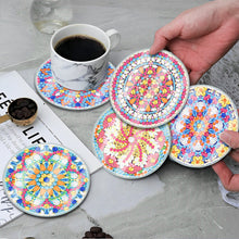 Load image into Gallery viewer, 6PCS Acrylic Special Shape Diamond Painting Art Coaster Kit Washable with Holder
