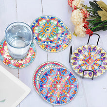 Load image into Gallery viewer, 6PCS Acrylic Special Shape Diamond Painting Art Coaster Kit Washable with Holder
