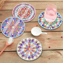 Load image into Gallery viewer, 6PCS Acrylic Special Shape Diamond Painting Art Coaster Kit Washable with Holder
