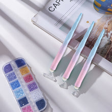 Load image into Gallery viewer, Diamond Art Pens with 6 Pen Heads for DIY Crafts (Frosted Pink Blue)
