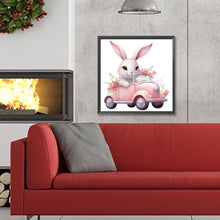 Load image into Gallery viewer, Pink Car Bunny 30*30CM Full Round Drill Diamond Painting
