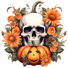 Load image into Gallery viewer, Pumpkin Skull 30*30CM Full Round Drill Diamond Painting
