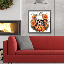 Load image into Gallery viewer, Pumpkin Skull 30*30CM Full Round Drill Diamond Painting
