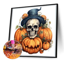 Load image into Gallery viewer, Pumpkin Skull 30*30CM Full Round Drill Diamond Painting
