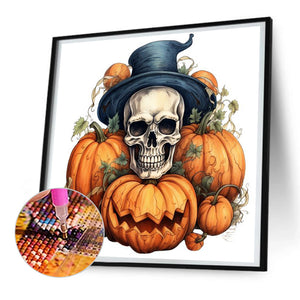 Pumpkin Skull 30*30CM Full Round Drill Diamond Painting