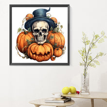 Load image into Gallery viewer, Pumpkin Skull 30*30CM Full Round Drill Diamond Painting
