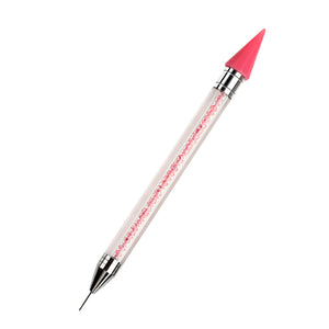 Diamond Art Pens Double Heads with Wax for Nail Art Rhinestones (Pink)