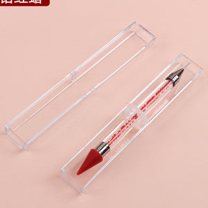 Diamond Art Pens Double Heads with Wax for Nail Art Rhinestones (Red)