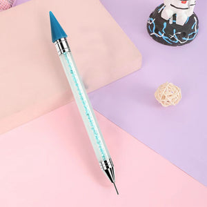 Diamond Art Pens Double Heads with Wax for Nail Art Rhinestones (Blue)