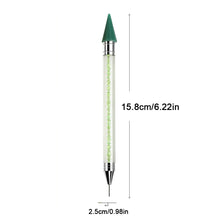 Load image into Gallery viewer, Diamond Art Pens Double Heads with Wax for Nail Art Rhinestones (Green)
