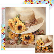 Load image into Gallery viewer, Sunflower Hat 30*30CM Full Square Drill Diamond Painting
