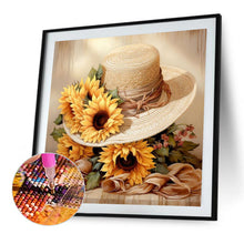 Load image into Gallery viewer, Sunflower Hat 30*30CM Full Square Drill Diamond Painting
