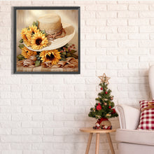 Load image into Gallery viewer, Sunflower Hat 30*30CM Full Square Drill Diamond Painting
