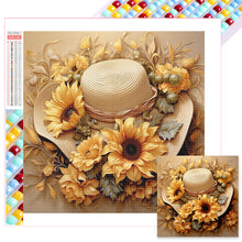 Load image into Gallery viewer, Sunflower Hat 30*30CM Full Square Drill Diamond Painting
