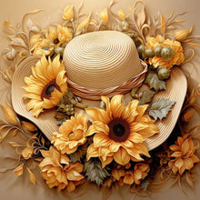 Load image into Gallery viewer, Sunflower Hat 30*30CM Full Square Drill Diamond Painting
