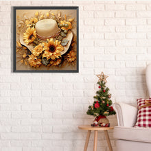 Load image into Gallery viewer, Sunflower Hat 30*30CM Full Square Drill Diamond Painting
