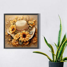 Load image into Gallery viewer, Sunflower Hat 30*30CM Full Square Drill Diamond Painting
