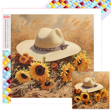 Load image into Gallery viewer, Sunflower Hat 30*30CM Full Square Drill Diamond Painting
