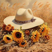 Load image into Gallery viewer, Sunflower Hat 30*30CM Full Square Drill Diamond Painting
