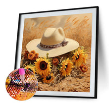 Load image into Gallery viewer, Sunflower Hat 30*30CM Full Square Drill Diamond Painting
