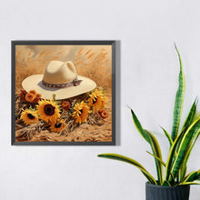 Load image into Gallery viewer, Sunflower Hat 30*30CM Full Square Drill Diamond Painting
