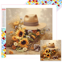 Load image into Gallery viewer, Sunflower Hat 30*30CM Full Square Drill Diamond Painting
