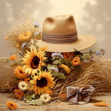 Load image into Gallery viewer, Sunflower Hat 30*30CM Full Square Drill Diamond Painting
