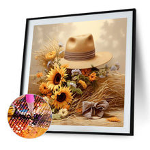 Load image into Gallery viewer, Sunflower Hat 30*30CM Full Square Drill Diamond Painting
