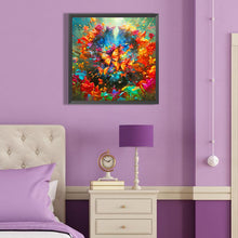 Load image into Gallery viewer, Oil Butterfly And Flower 40*40CM Full Round Drill Diamond Painting
