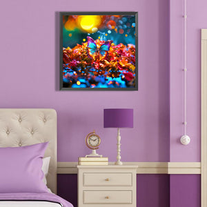 Oil Painting Single Butterfly 40*40CM Full Round Drill Diamond Painting