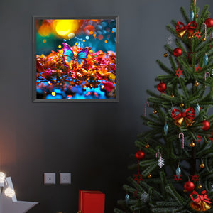 Oil Painting Single Butterfly 40*40CM Full Round Drill Diamond Painting
