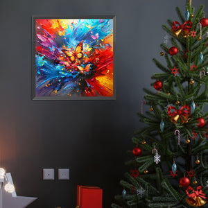 Oil Paint Butterfly 40*40CM Full Round Drill Diamond Painting