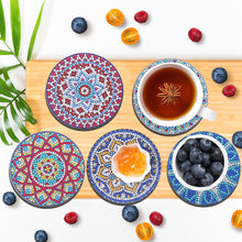 Load image into Gallery viewer, 8PCS Wooden Special Shape Diamond Painting Art Coaster Kit (Mandala)
