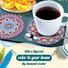 Load image into Gallery viewer, 8PCS Wooden Special Shape Diamond Painting Art Coaster Kit (Mandala)

