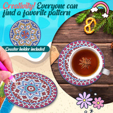 Load image into Gallery viewer, 8PCS Wooden Special Shape Diamond Painting Art Coaster Kit (Mandala)
