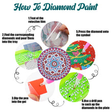 Load image into Gallery viewer, 8PCS Wooden Special Shape Diamond Painting Art Coaster Kit (Mandala)
