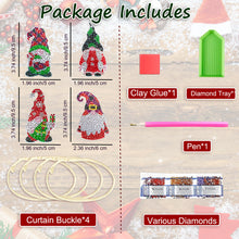 Load image into Gallery viewer, 4PCS Diamond Painting Xmas Hanging Ornament Drapes Rope (Gnome #2)
