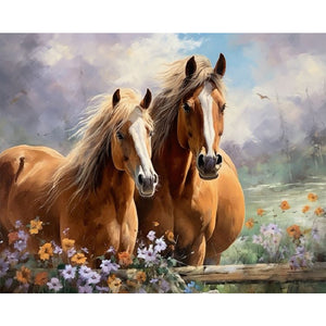 Horse 50*40CM Full Square Drill Diamond Painting