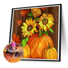 Load image into Gallery viewer, Pumpkins And SunFlower 30*30CM Full Round Drill Diamond Painting
