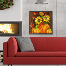 Load image into Gallery viewer, Pumpkins And SunFlower 30*30CM Full Round Drill Diamond Painting
