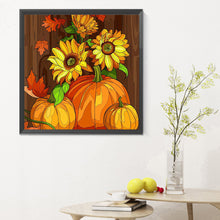 Load image into Gallery viewer, Pumpkins And SunFlower 30*30CM Full Round Drill Diamond Painting
