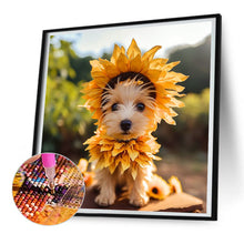 Load image into Gallery viewer, Sunflower Dog 30*30CM Full Round Drill Diamond Painting
