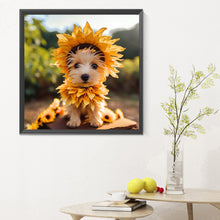 Load image into Gallery viewer, Sunflower Dog 30*30CM Full Round Drill Diamond Painting
