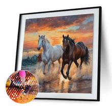Load image into Gallery viewer, Two Horses 30*30CM Full Round Drill Diamond Painting
